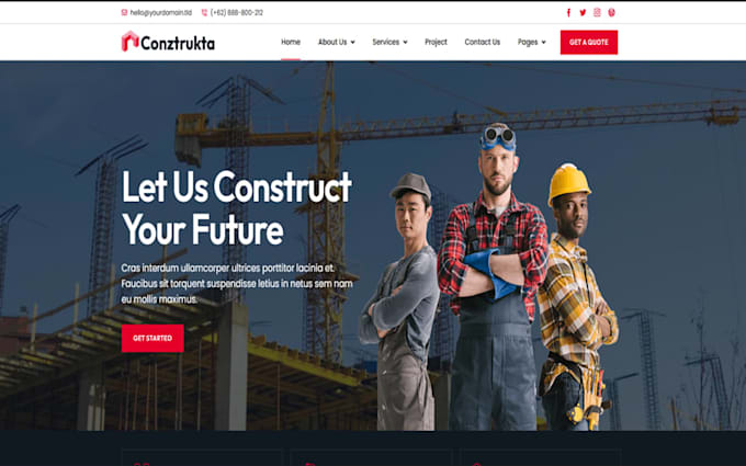 design redesign contractor website plumber handyman wordpress website SEO setup