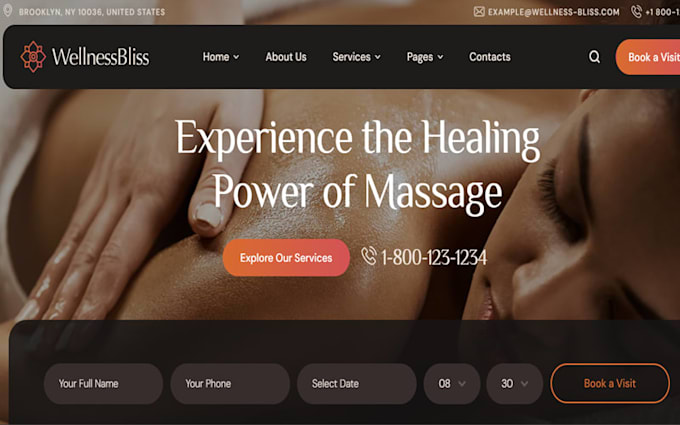 build resort spa wellness website booking wordpress website
