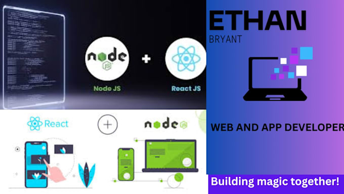 design and develop web and mobile apps with react and nodejs