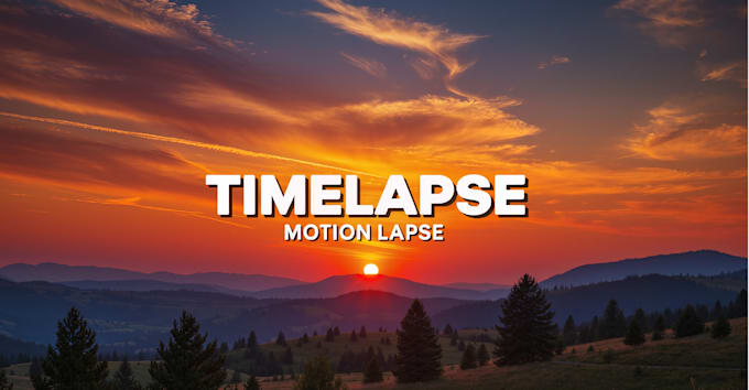 make awesome timelapse video on your request