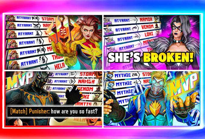 design eye catching marvel rivals thumbnail