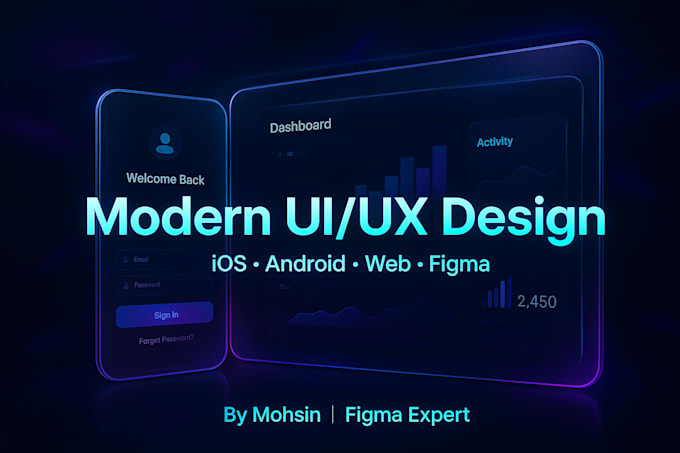 Diseñaré ui ux para ios, android y aplicaciones web en figma