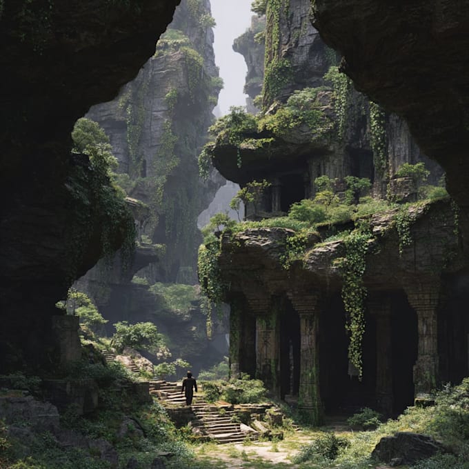 Make environment a fantasy background illustration by Rogeroover | Fiverr