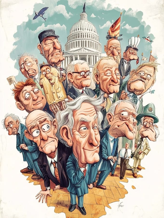 make a political cartoon art