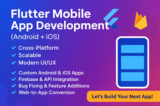 develop your ios android app with flutter or dart