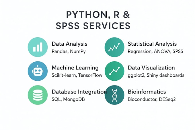 analyze and visualize data using python, r and spss