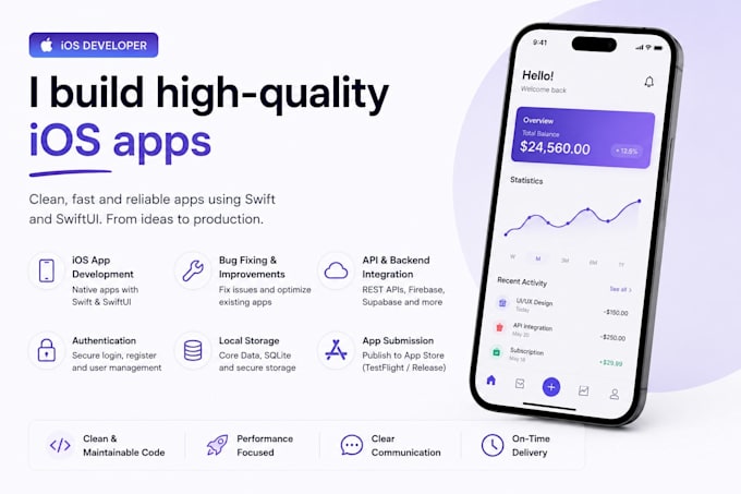 build high quality ios and flutter applications