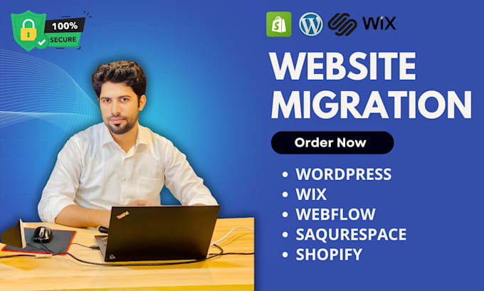 migrate or clone shopify, wix, webflow, squarespace to wordpress