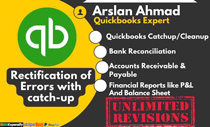 do qbo, quickbooks online bookkeeping, bank reconciliation, and cleanup catchup