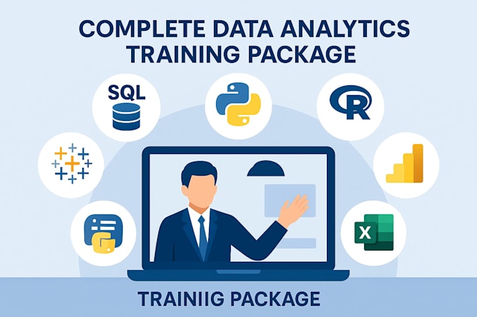 create sql, python, r, tableau, power bi and excel advanced training course