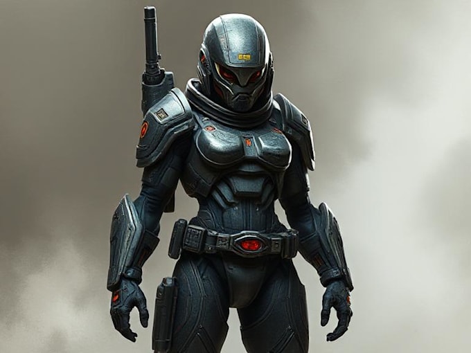 sci fi character illustration or sci fi character