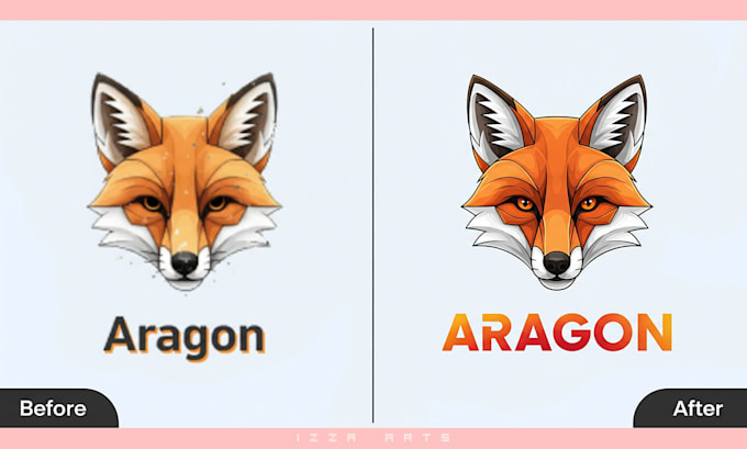 redraw your ai generated logo into a vector, and text change