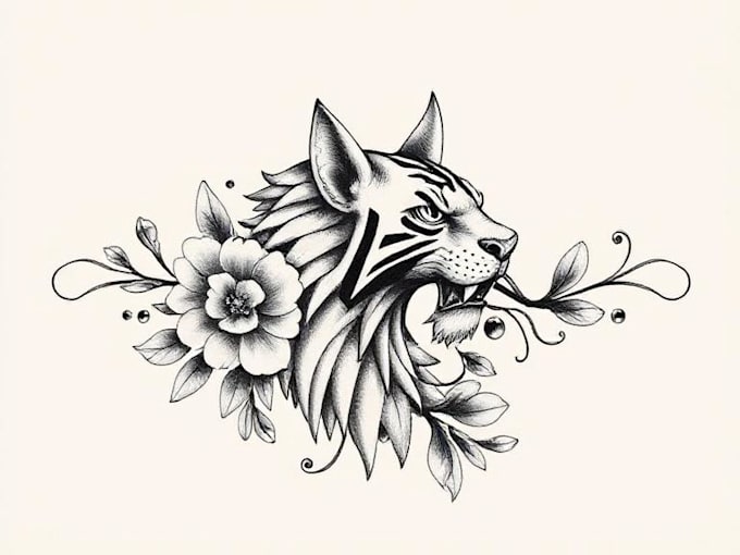 create unique realism tattoo design with my style