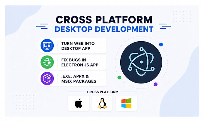 build cross platform electron js desktop app, web to desktop and fix bugs
