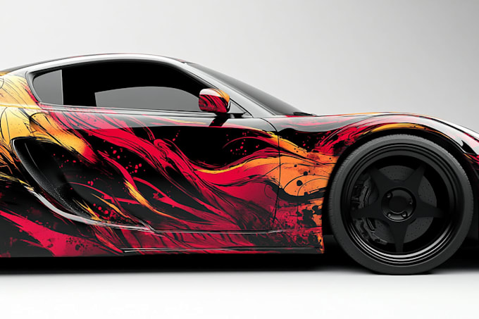 design a custom vehicle wrap, cars, pickups, trailers,