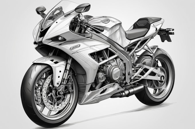 do a highly detailed graphic line art and sketch