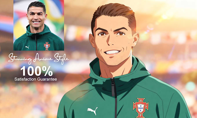 transform your photo into an anime portrait with unlimited revisions