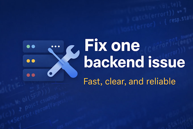 fix one small backend issue in your web application