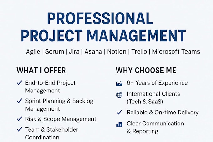 be your agile scrum project manager and operations manager