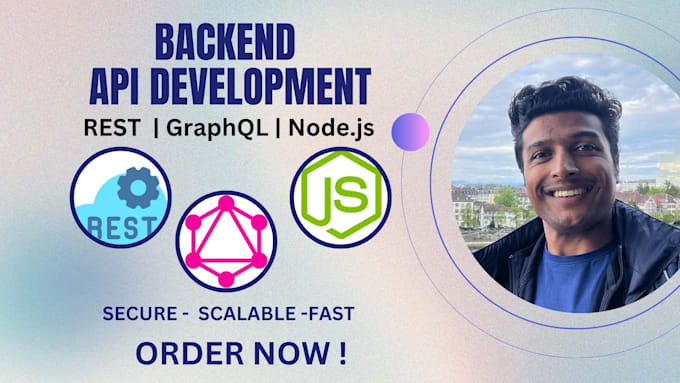 design and develop custom backend apis with node js, rest, and graphql