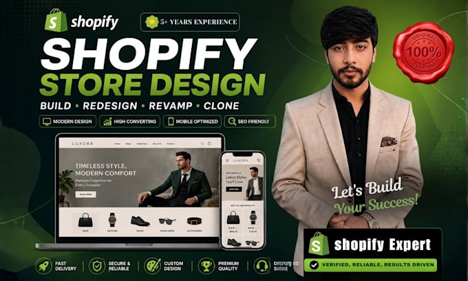 design and build a professional shopify store
