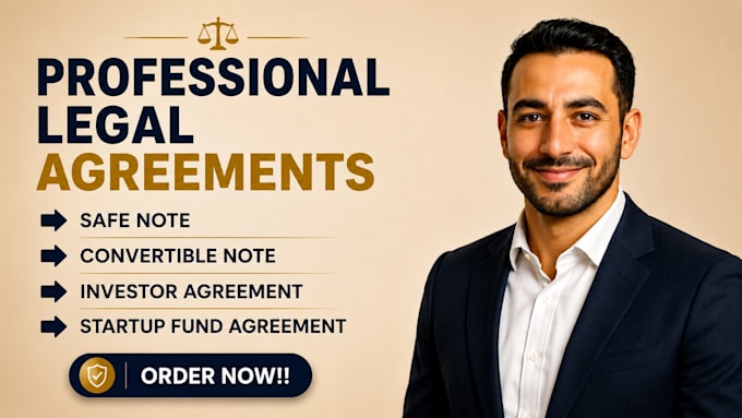 draft safe note, convertible note, investor agreement and startup fund agreement