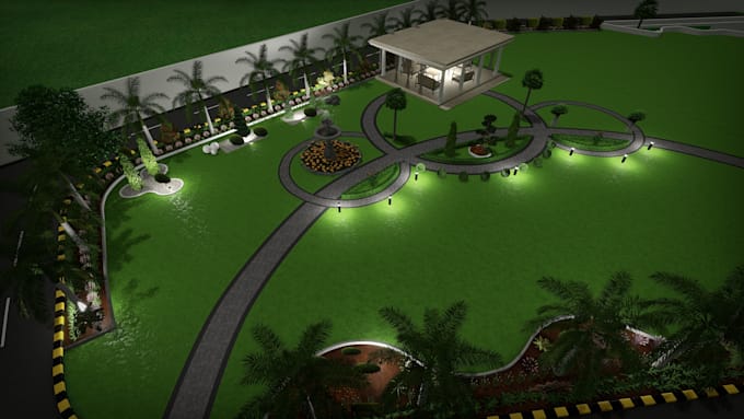 do landscape 3d designing using realtime landscape or sketchup
