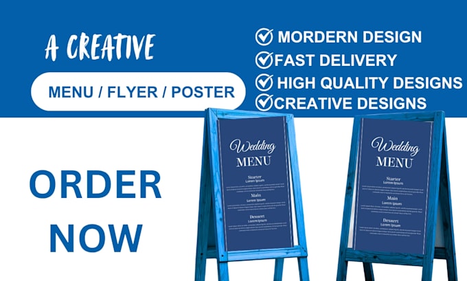 design modern digital restaurant menus and flyers
