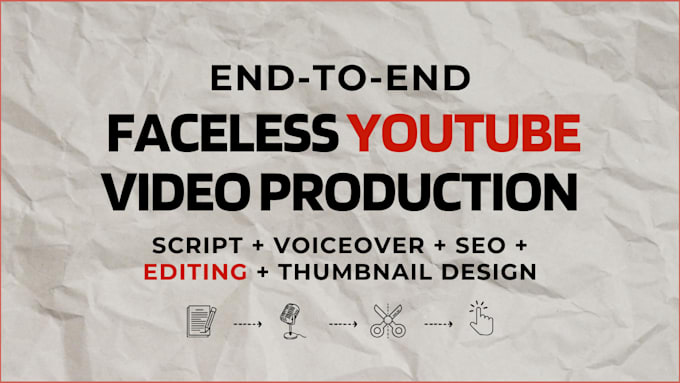 create faceless videos with script writing, editing, and voiceover