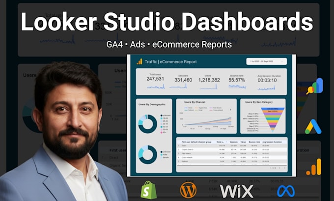Build and optimize looker studio dashboards with ga4 and marketing data ...