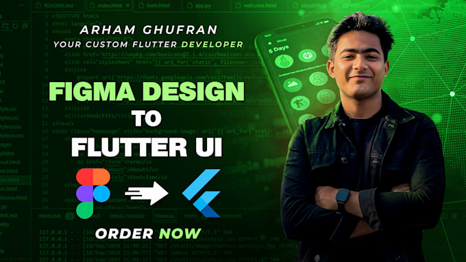 convert figma to flutter, design flutter apps and custom flutter ui
