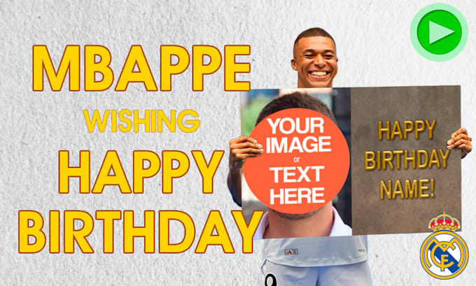 make mbappe birthday greeting video