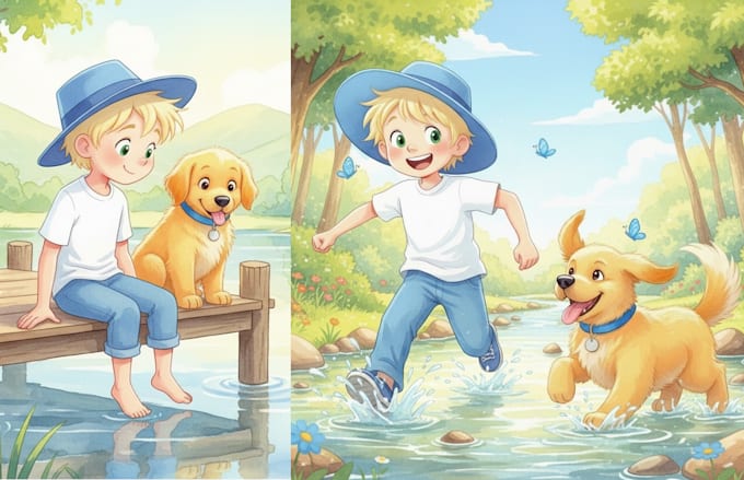 create children book and consistent characters, KDP ready