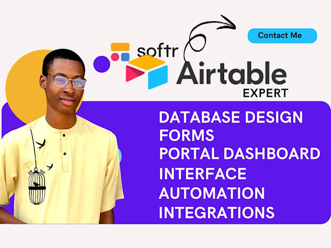 setup airtable softr website client portal database design and automation