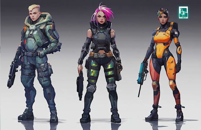design fantasy and cyberpunk character