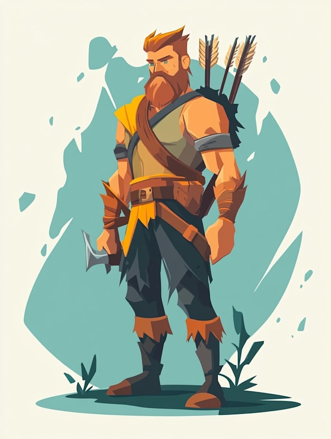 draw a 2d game character illustration