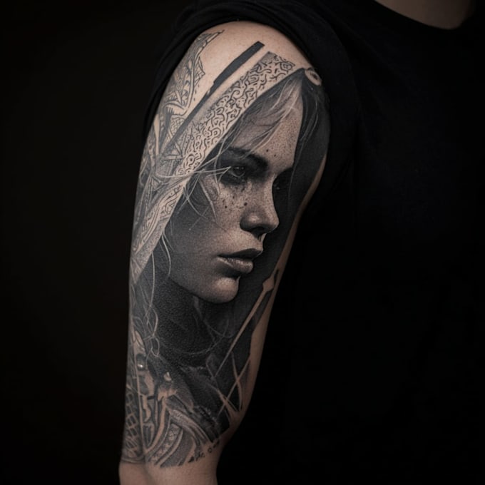 design sleeve, chest, or back tattoo layouts