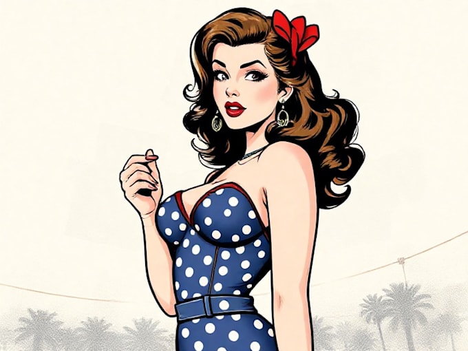 create pin up and cartoon illustrations