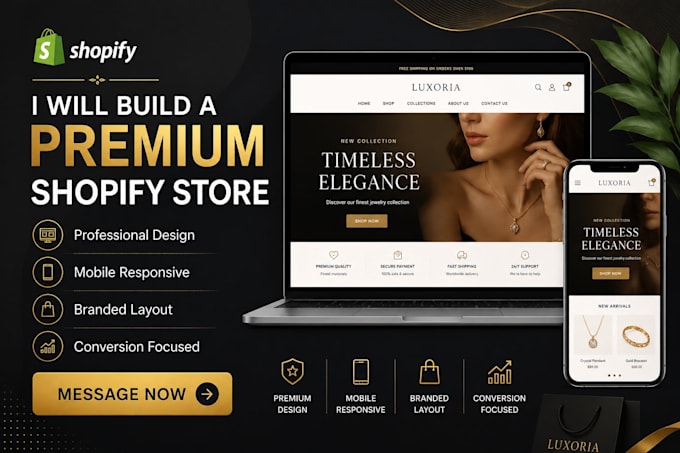build a premium shopify store design for your brand