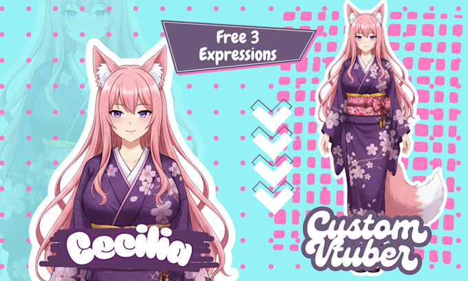 design and animate your custom vtuber model free expressions