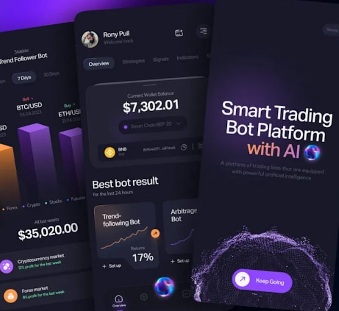 develop crypto trading ai, stock exchange bot, forex bot, crypto trading ai bot