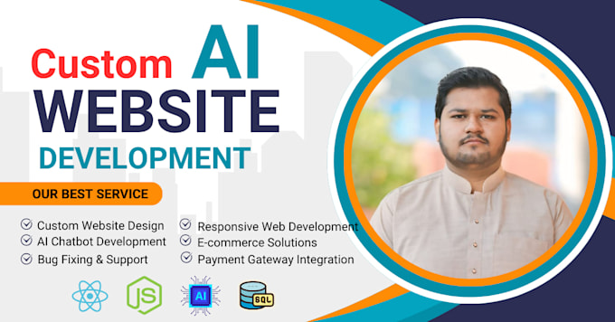 develop ai chatbot custom website using react js, next js, node js, sql