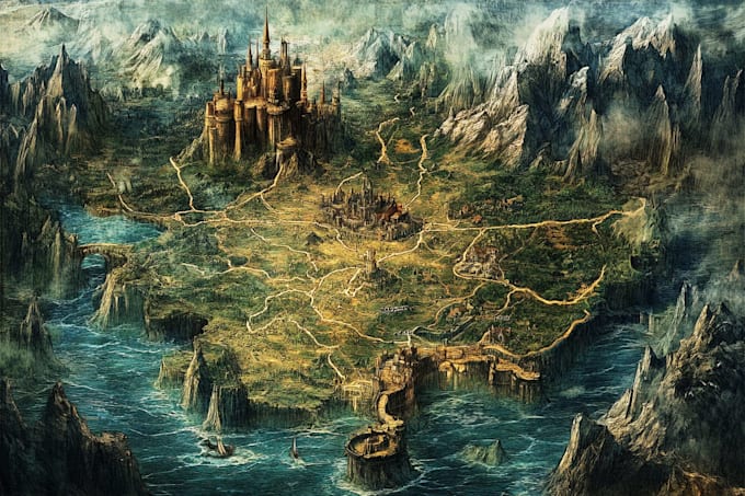 Fantasy Map Use Turn your map into fantasy map by Elijahstonersd | Fiverr