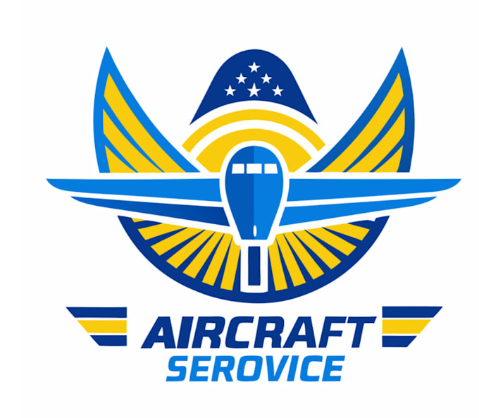 design professional aviation, airplane logo