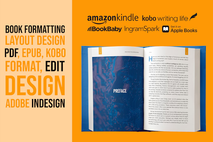 professionally format and design your book for print and ebook