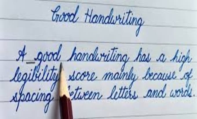 provide hand writing notes and letters