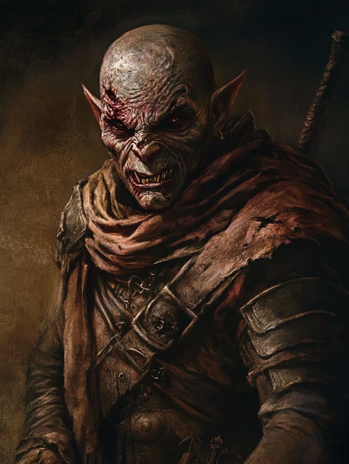 make horror character in fantasy style