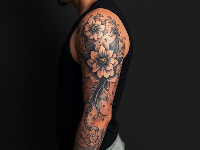 create a tattoo design of tattoo sleeve