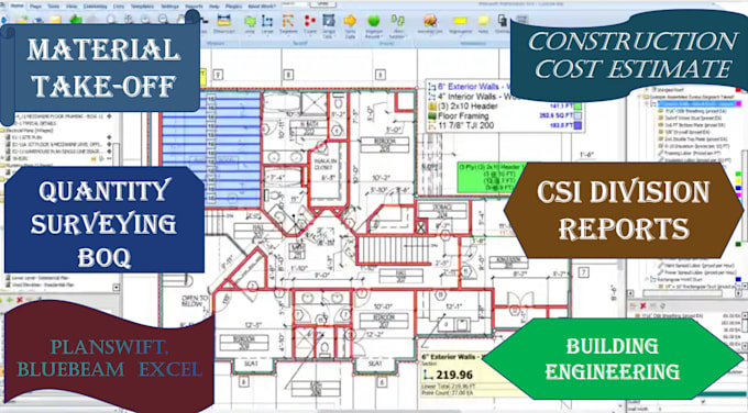 Do construction cost estimate material takeoff and quantity by ...