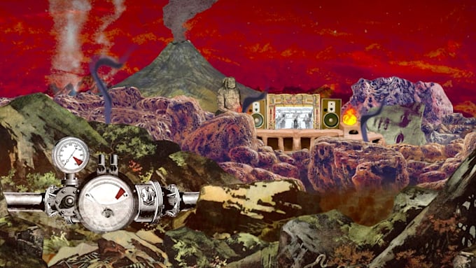 create a surreal mixed media animated music video